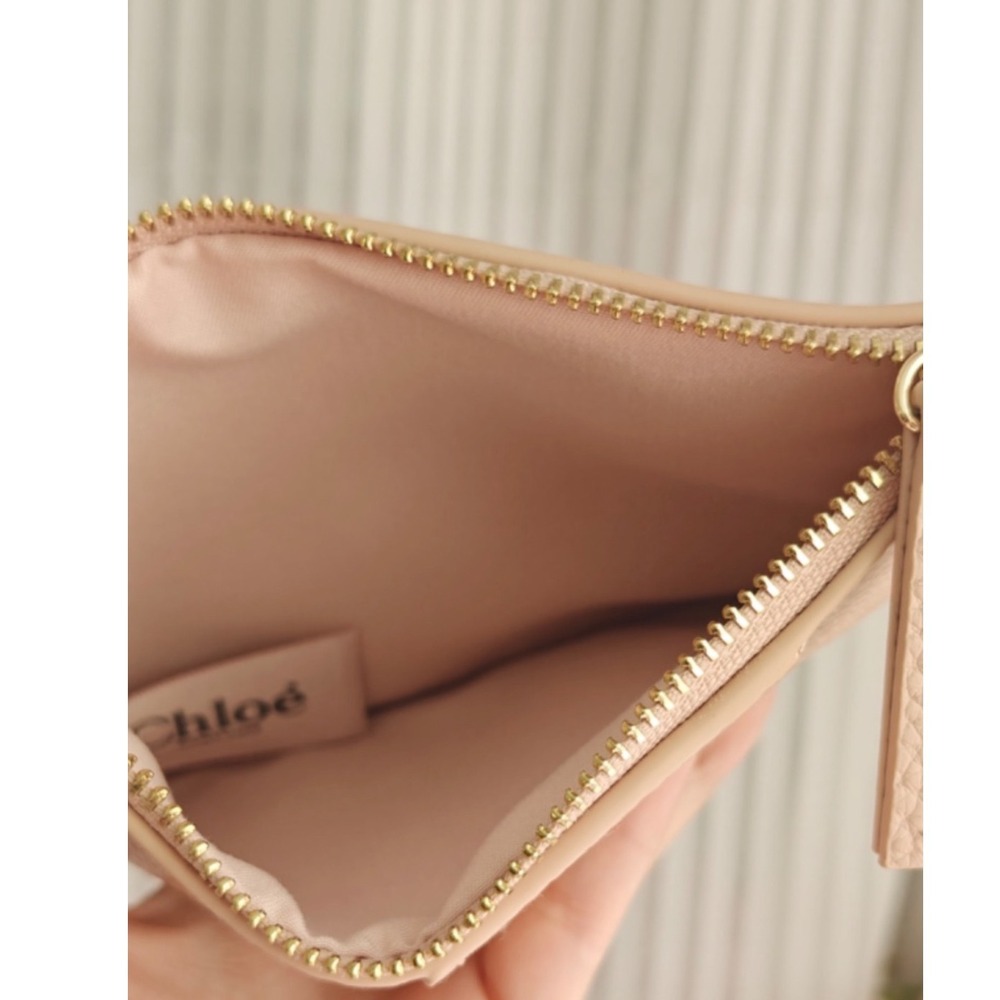Chloe OS Nude Pink Pouch Women's Studded Parfums Makeup Bag - Picture 3 of 4